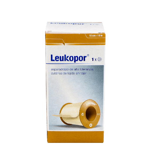 Leukopor Esparadrapo Hipoalergénico Papel 10cm x 10m | Farmaenvia