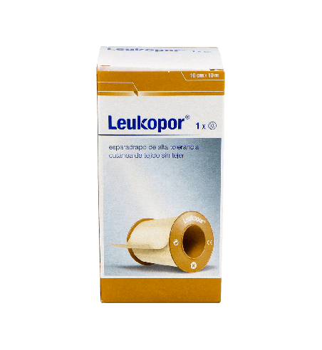 Leukopor Esparadrapo Hipoalergénico Papel 10cm x 10m | Farmaenvia