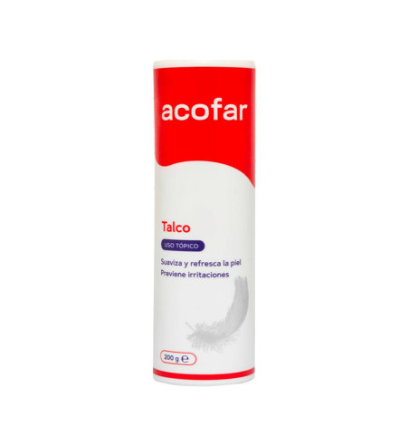 Talco Acofar 200g - Polvo absorbente y protector | Farmaenvia